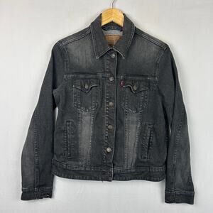 Levi's Black Type 3 Trucker Denim Jean Jacket Y2K 2006 Women's Size L